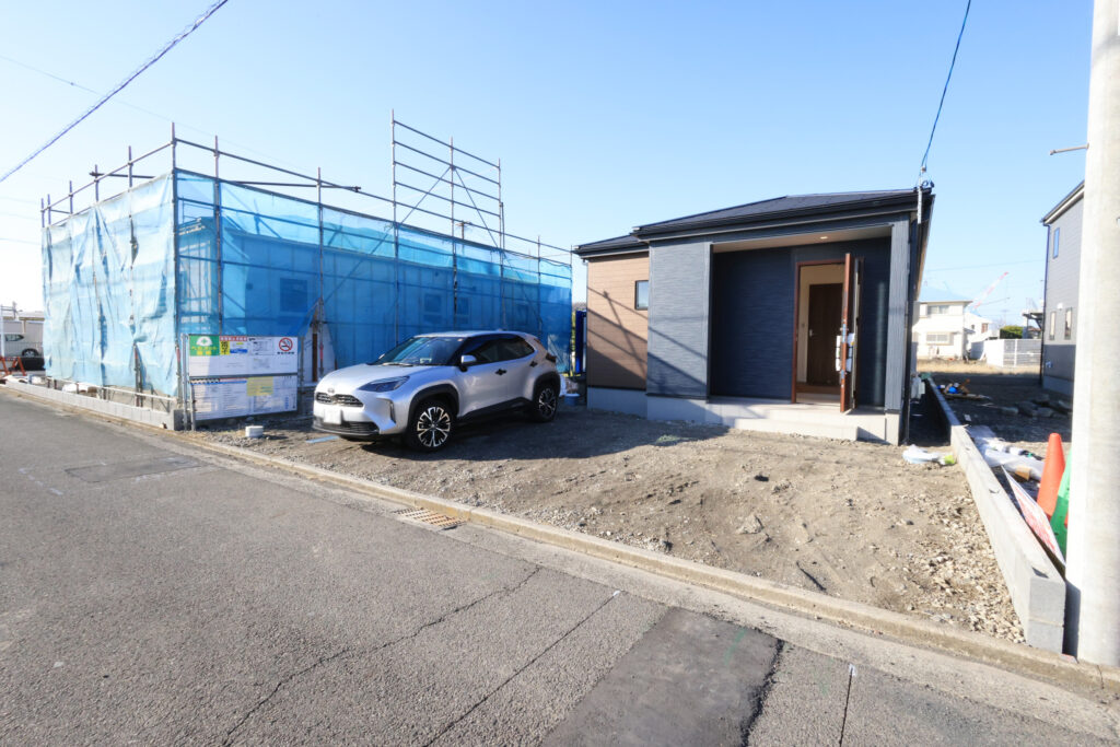 清水区三保の長期優良住宅、平家の新築外観写真