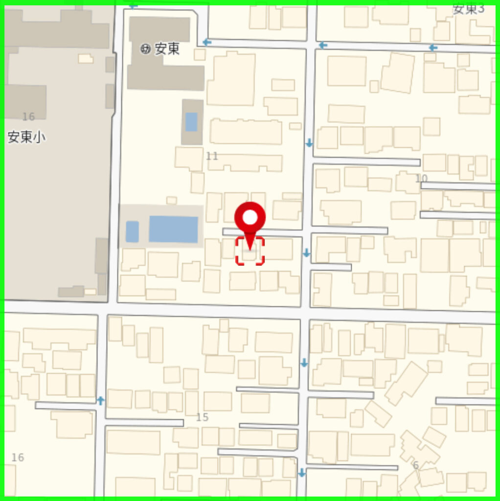 静岡市葵区安東の売地の地図です